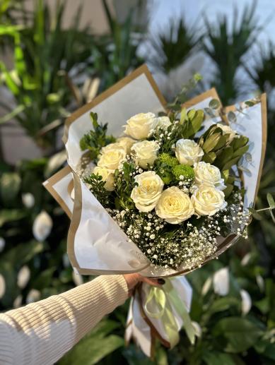 beyaz-inci-buketi-10'lu